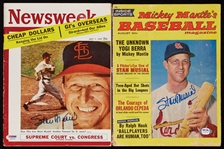 Stan Musial Signed Baseball Magazine Pair (2) (PSA/DNA)