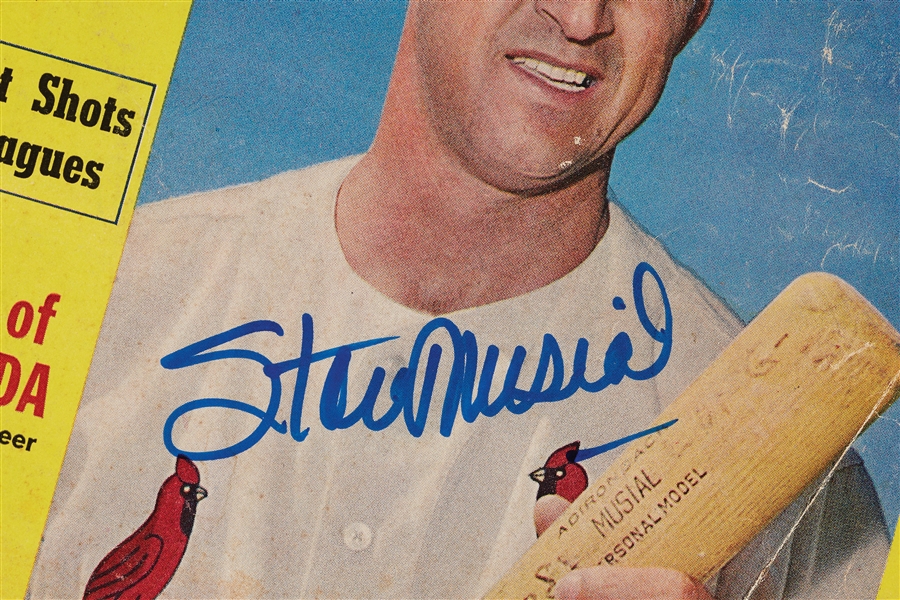 Stan Musial Signed Baseball Magazine Pair (2) (PSA/DNA)