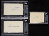 Byron Nelson & Sam Snead Signed Index Cards (BAS) (3)