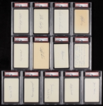 HOFer Signed Index Cards Group with Gomez, McCarthy (PSA/DNA) (13)