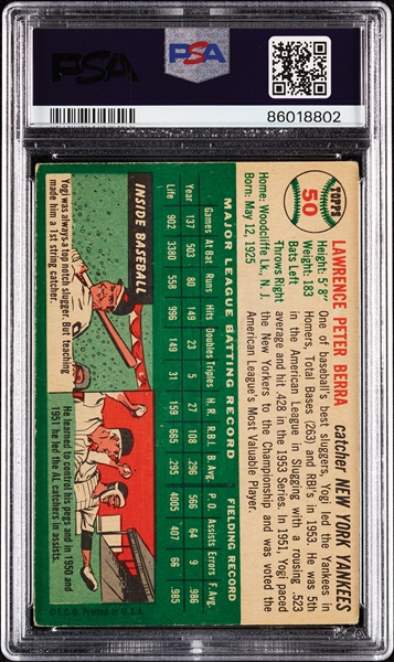 1954 Topps Yogi Berra No. 50 PSA 4