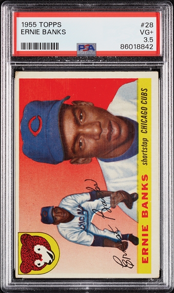 1955 Topps Ernie Banks No. 28 PSA 3