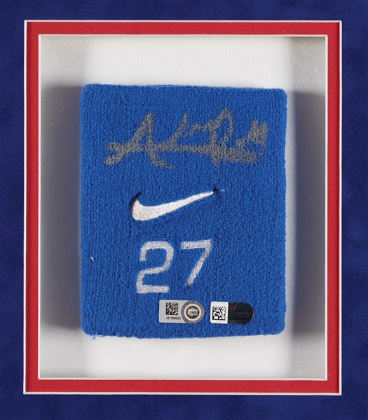 Addison Russell 2016 Mother's Day Game-Used & Signed Batting Gloves and Wristband (MLB) (Fanatics)