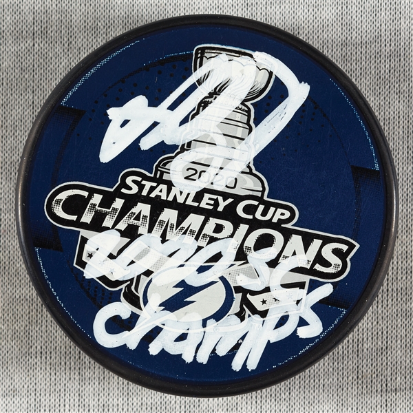 Andrei Vasilevskiy Signed 2020 Stanley Cup Champions Hockey Puck (Fanatics)