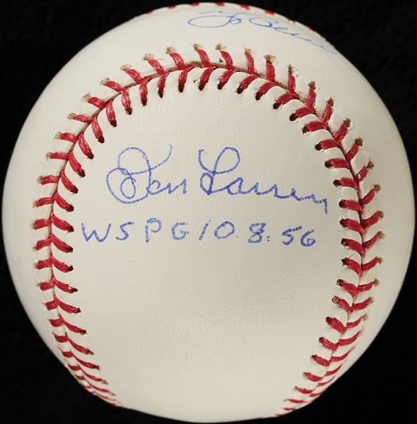 Yogi Berra & Don Larsen Dual-Signed OML Baseball WS PG 10.8.56 (JSA)