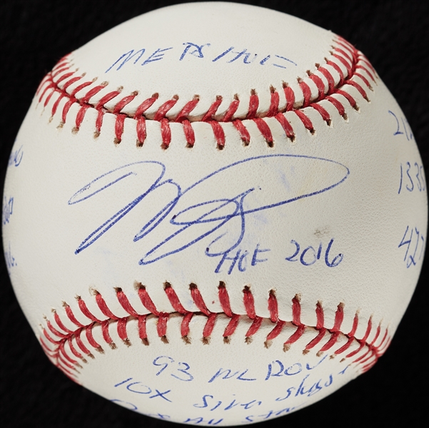 Mike Piazza Signed OML STAT Baseball with Multiple Inscriptions (4/12) (MLB) (Fanatics)