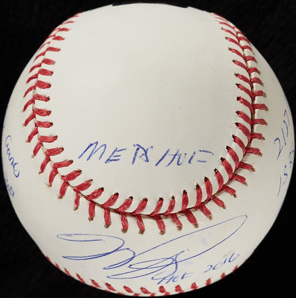 Mike Piazza Signed OML STAT Baseball with Multiple Inscriptions (4/12) (MLB) (Fanatics)