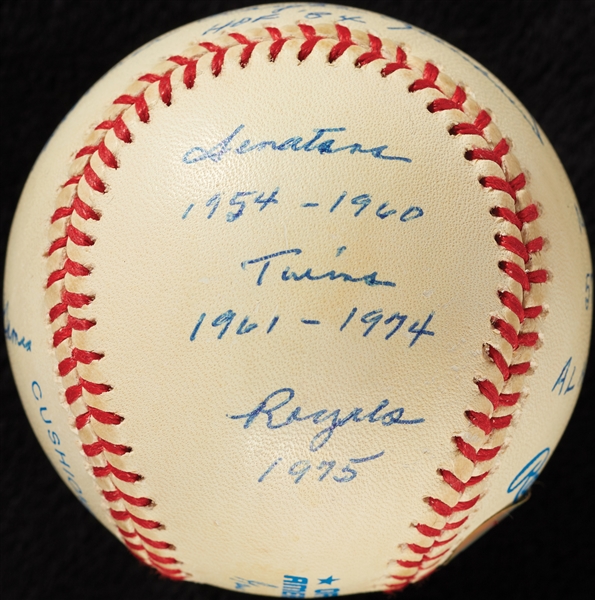 Harmon Killebrew Single-Signed Full-Name STAT OAL Baseball with Inscriptions (106/1000) (Reggie Hologram)