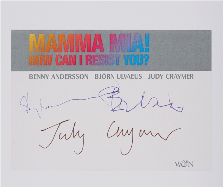 ABBA Signed Mamma Mia Book & Super Trouper Album (2)