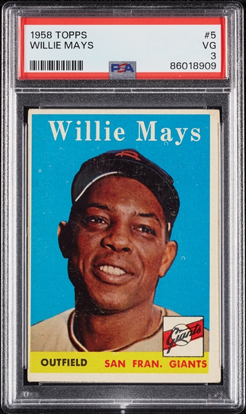 1958 Topps Willie Mays No. 5 PSA 3