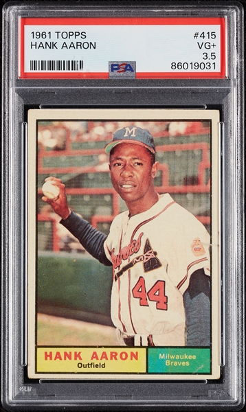 1961 Topps Hank Aaron No. 415 PSA 3.5