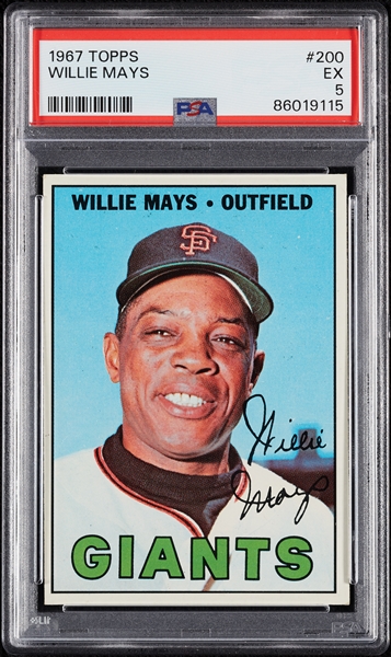 1967 Topps Willie Mays No. 200 PSA 5