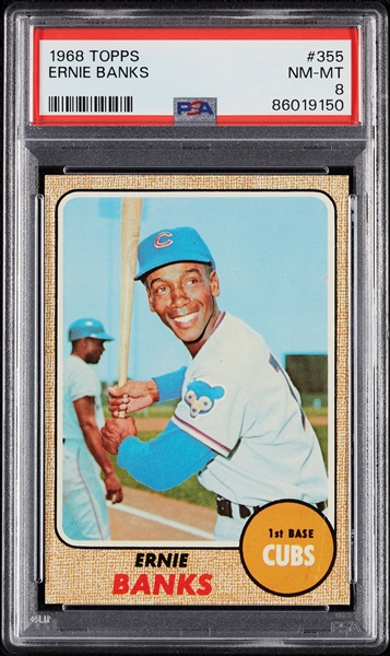 1968 Topps Ernie Banks No. 355 PSA 8