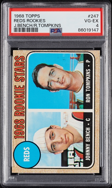 1968 Topps Johnny Bench RC No. 247 PSA 4