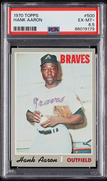 1970 Topps Hank Aaron No. 500 PSA 6.5