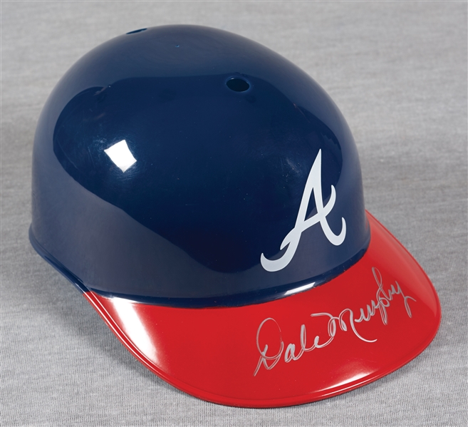 Dale Murphy Signed Braves Replica Batting Helmet (Schwartz Sports) (BAS)