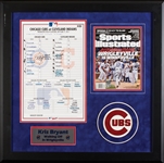 Kris Bryant Signed Walkoff Home Run Scorecard & SI Cover "8-24-15" (MLB) (Fanatics)