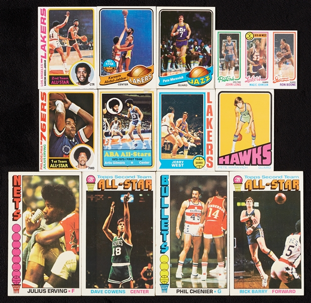 1969-77 Topps Basketball and Hockey HOFers (254), Rookies and Stars (1,650)