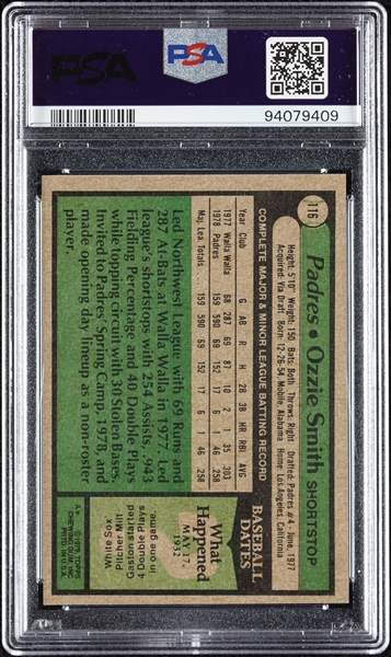 1977-79 Topps Baseball High-Grade Sets with 2,400 Duplicates, PSA 6 Ozzie RC (4,570)