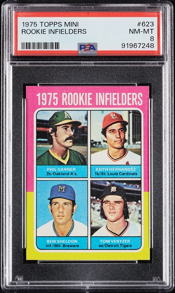 1975 Topps Mini Keith Hernandez RC No. 623 PSA 8