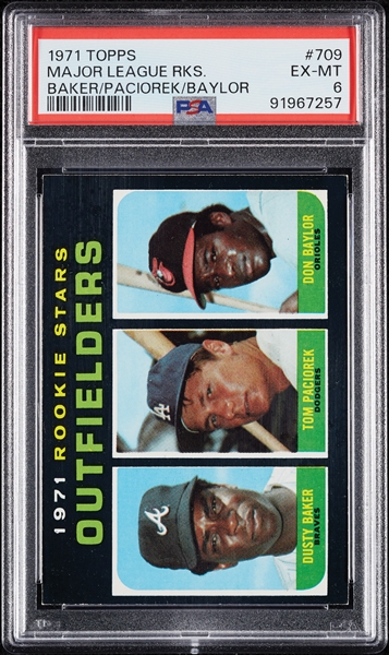 1971 Topps Dusty Baker/Don Baylor RC No. 709 PSA 6