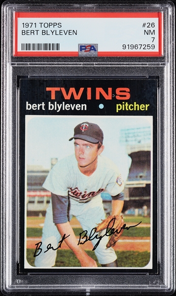 1971 Topps Bert Blyleven RC No. 26 PSA 7