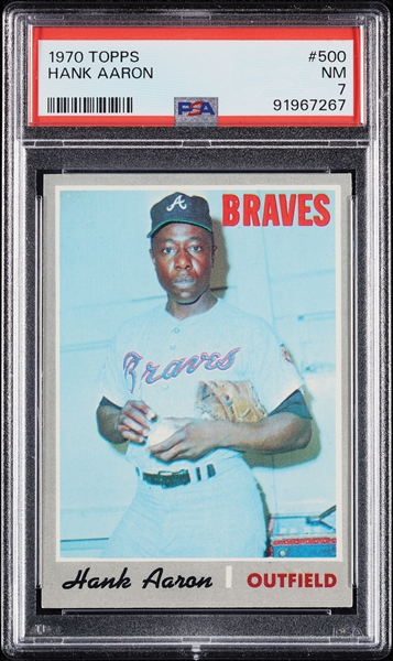 1970 Topps Hank Aaron No. 500 PSA 7