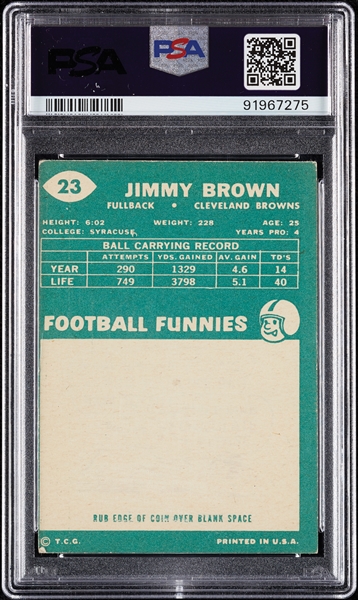 1960 Topps Jim Brown No. 23 PSA 4