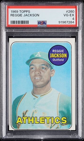 1969 Topps Reggie Jackson RC No. 260 PSA 4