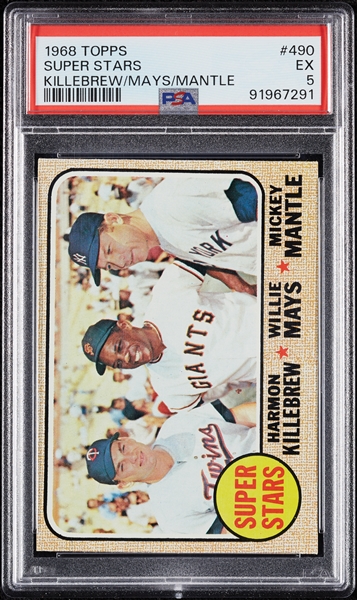 1968 Topps Super Stars (Mantle/Mays/Killebrew) No. 490 PSA 5