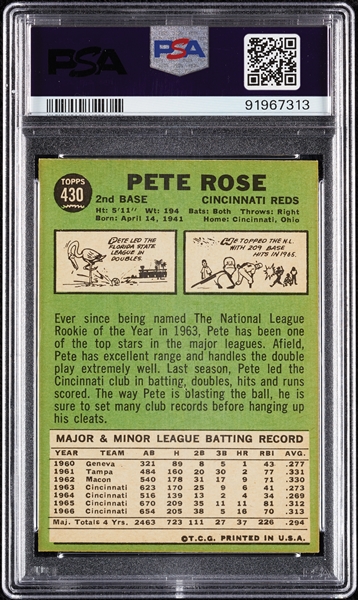 1967 Topps Pete Rose No. 430 PSA 5