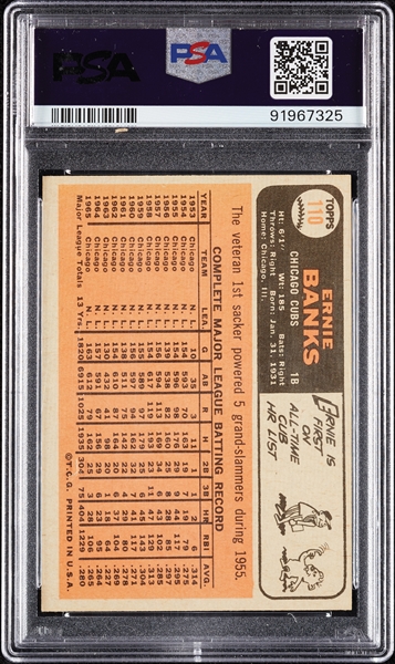 1966 Topps Ernie Banks No. 110 PSA 7