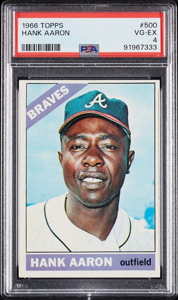 1966 Topps Hank Aaron No. 500 PSA 4