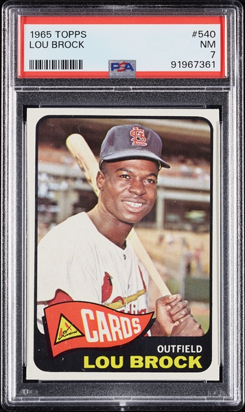 1965 Topps Lou Brock No. 540 PSA 7