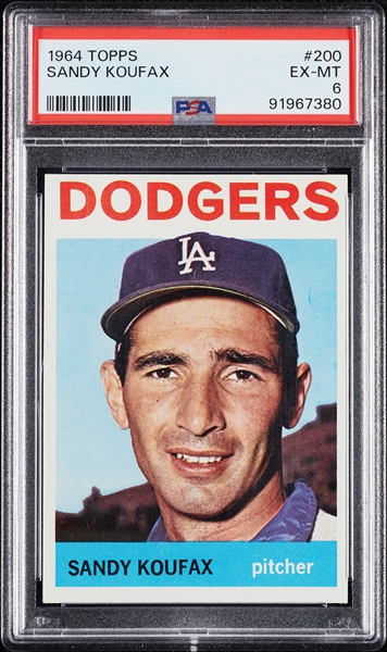 1964 Topps Sandy Koufax No. 200 PSA 6