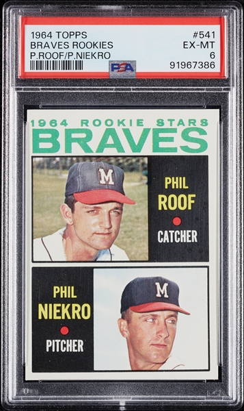 1964 Topps Phil Niekro RC No. 541 PSA 6