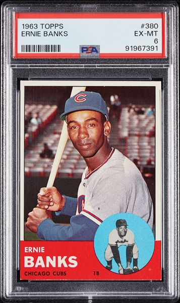 1963 Topps Ernie Banks No. 380 PSA 6