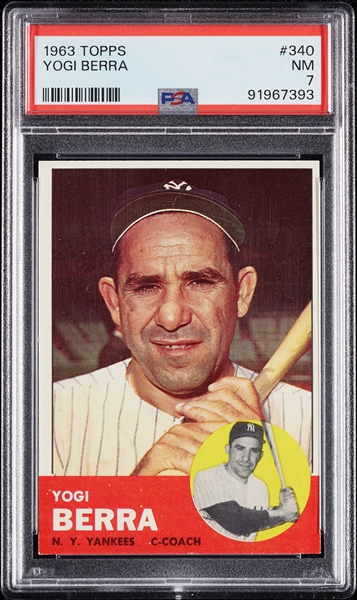 1963 Topps Yogi Berra No. 340 PSA 7