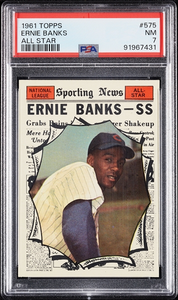 1961 Topps Ernie Banks All-Star No. 575 PSA 7