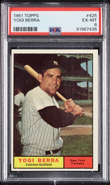 1961 Topps Yogi Berra No. 425 PSA 6