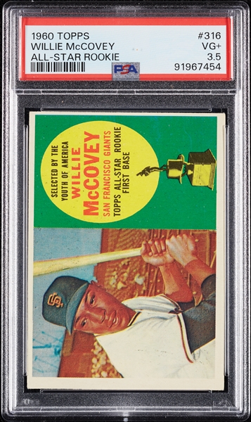 1960 Topps Willie McCovey RC No. 316 PSA 3.5