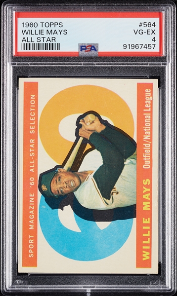 1960 Topps Willie Mays All-Star No. 564 PSA 4