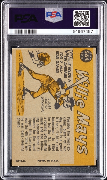 1960 Topps Willie Mays All-Star No. 564 PSA 4