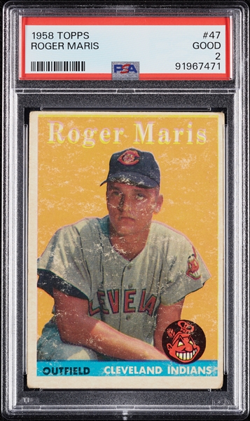 1958 Topps Roger Maris RC No. 47 PSA 2