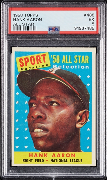 1958 Topps Hank Aaron All-Star No. 488 PSA 5