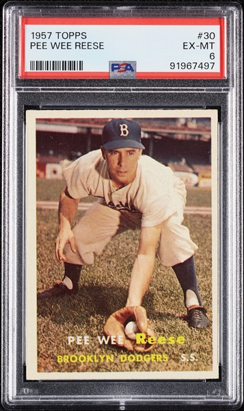 1957 Topps Pee Wee Reese No. 30 PSA 6