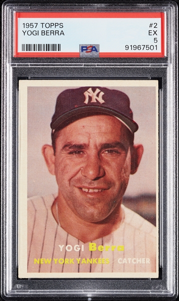 1957 Topps Yogi Berra No. 2 PSA 5