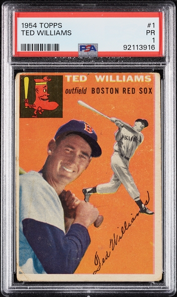 1954 Topps Ted Williams No. 1 PSA 1