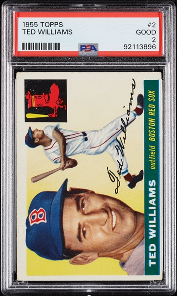 1955 Topps Ted Williams No. 2 PSA 2