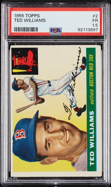 1955 Topps Ted Williams No. 2 PSA 1.5